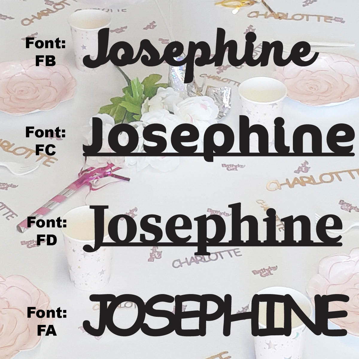 Custom-Fetti Girl - JOSEPHINE Black