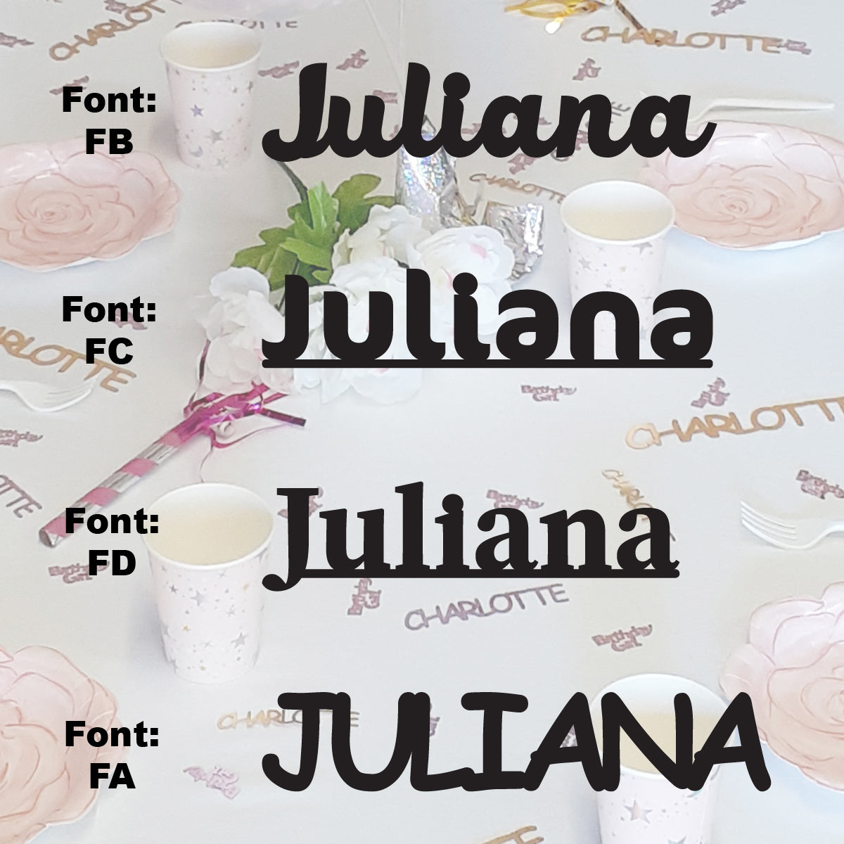 Custom-Fetti Girl - JULIANA Black