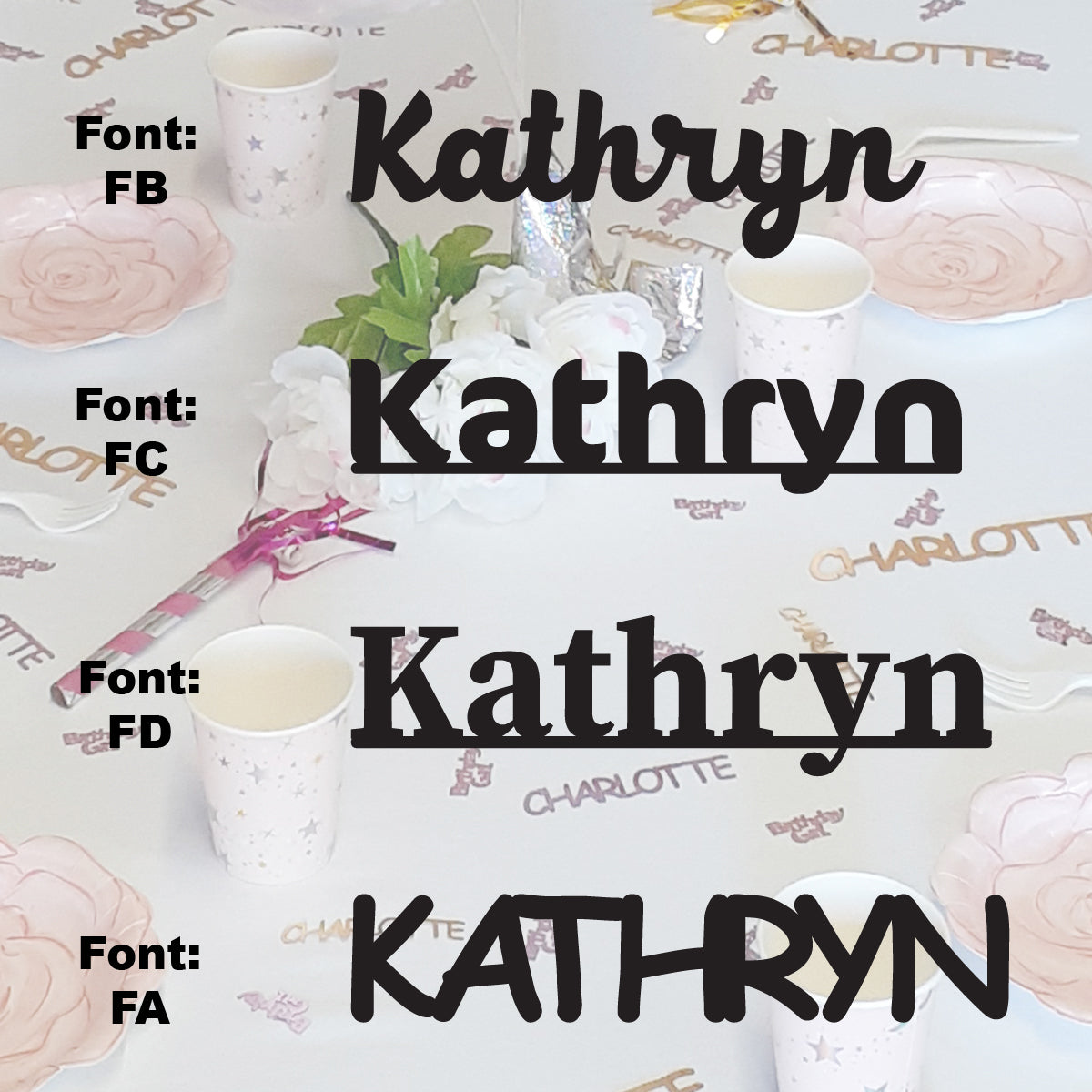 Custom-Fetti Girl - KATHRYN Black