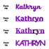 Custom-Fetti Girl - KATHRYN Purple