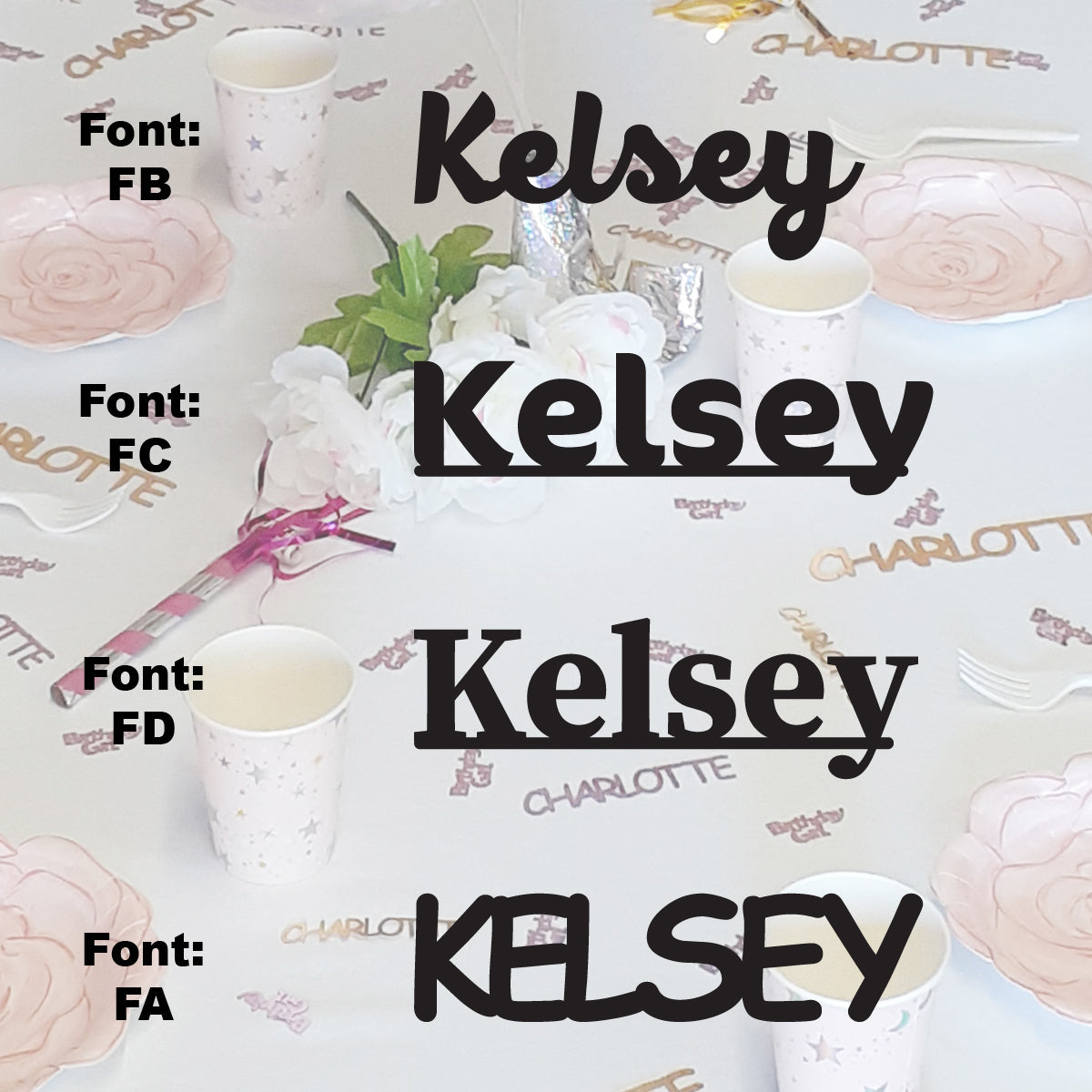 Custom-Fetti Girl - KELSEY Black