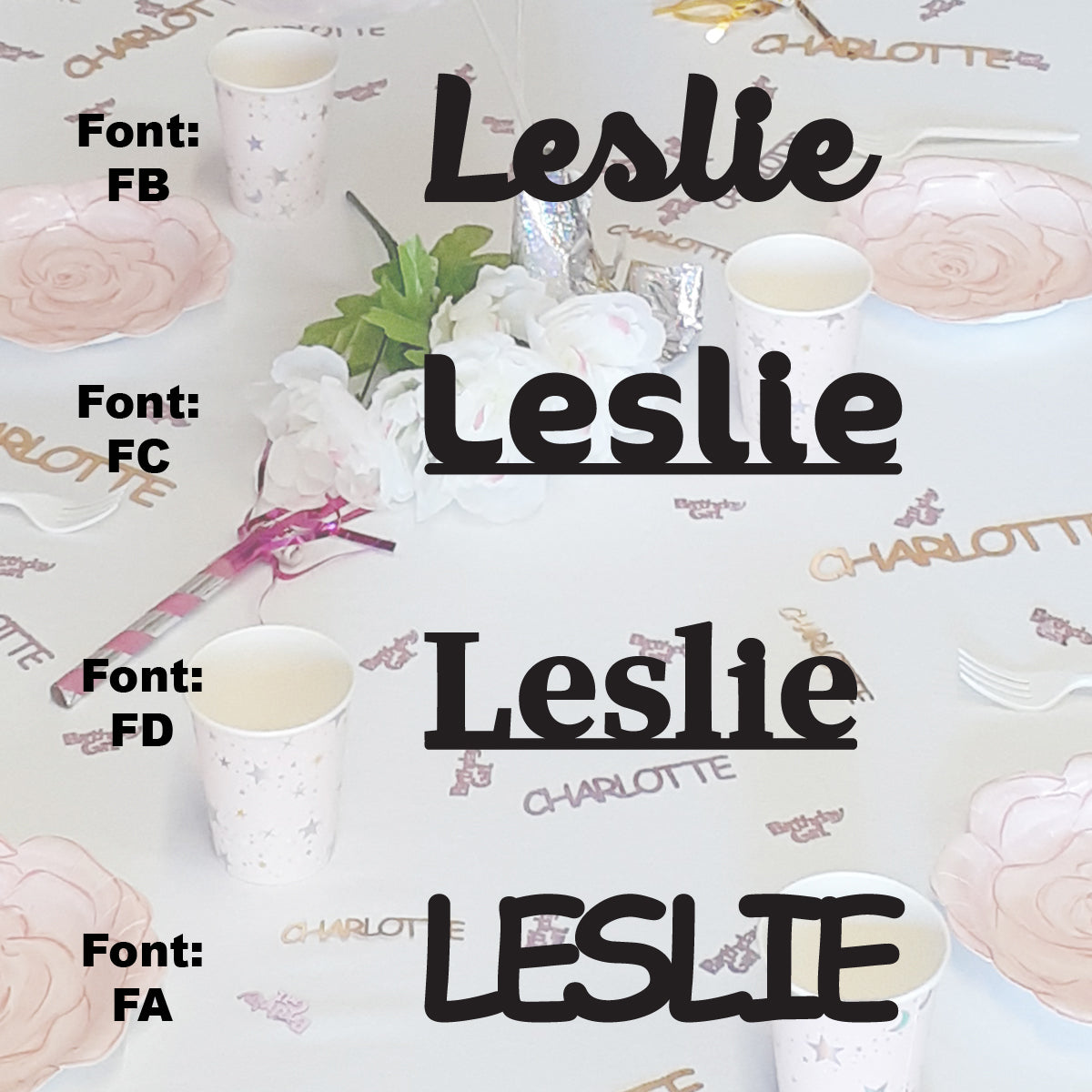 Custom-Fetti Girl - LESLIE Black