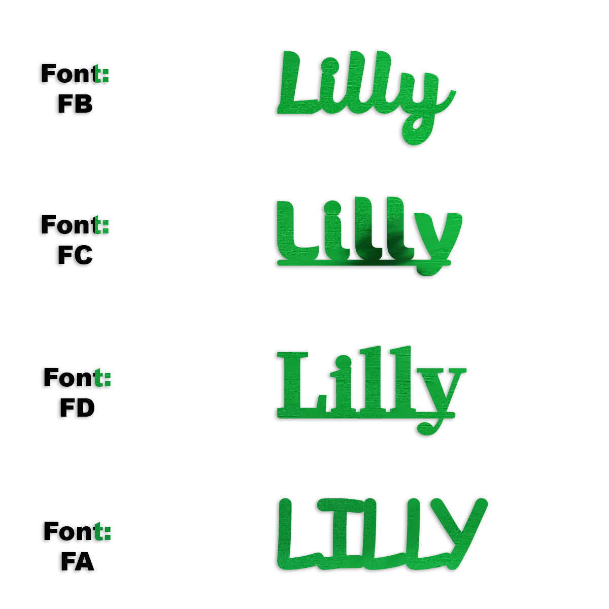 Custom-Fetti Girl - LILLY Green