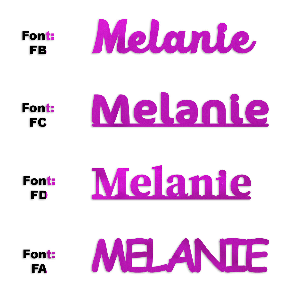 Custom-Fetti Girl - MELANIE Fuchsia