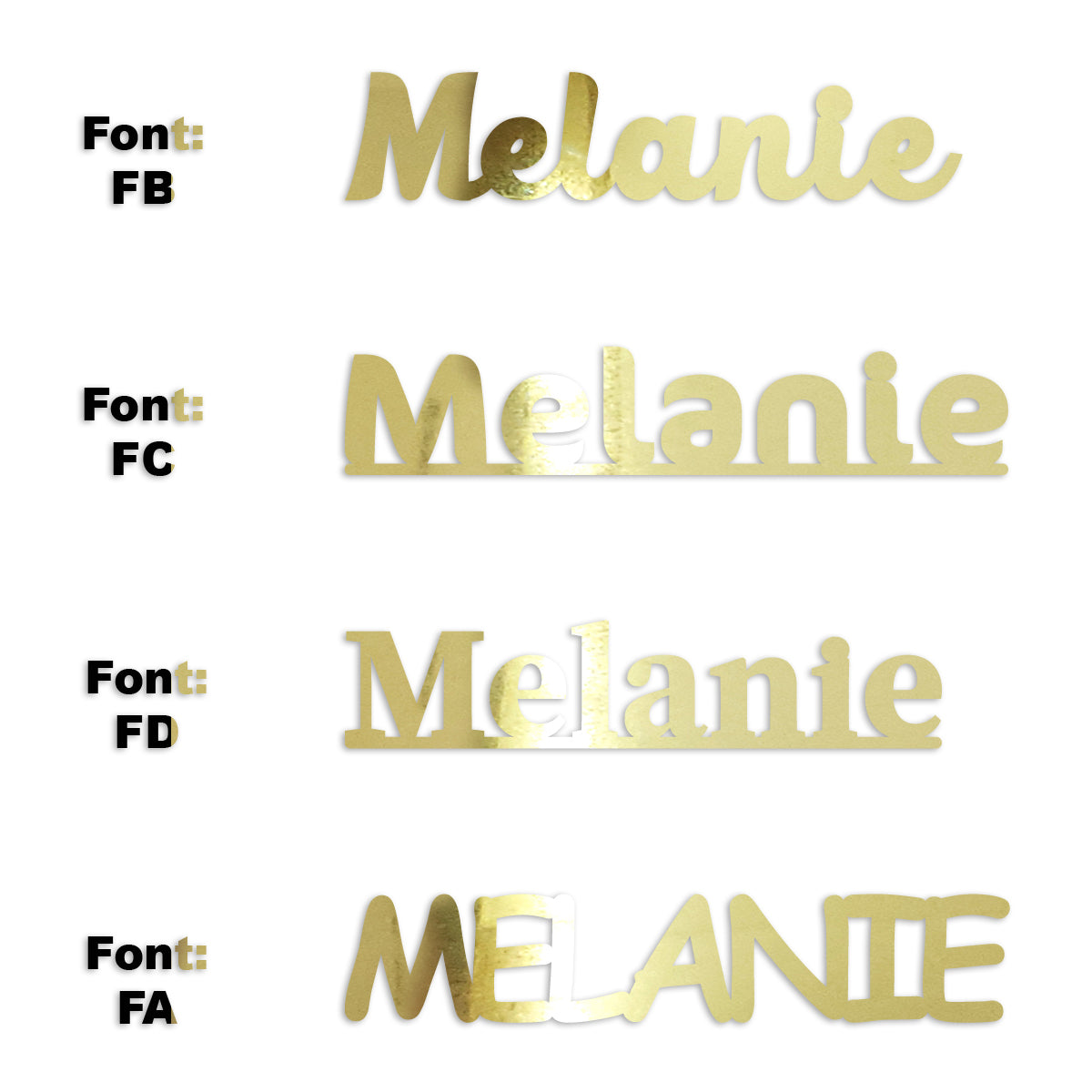 Custom-Fetti Girl - MELANIE Gold