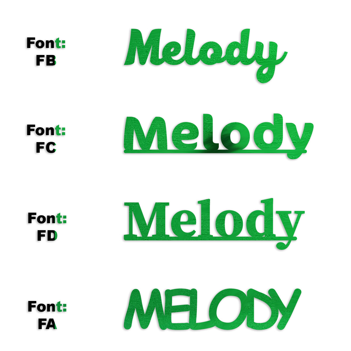 Custom-Fetti Girl - MELODY Green