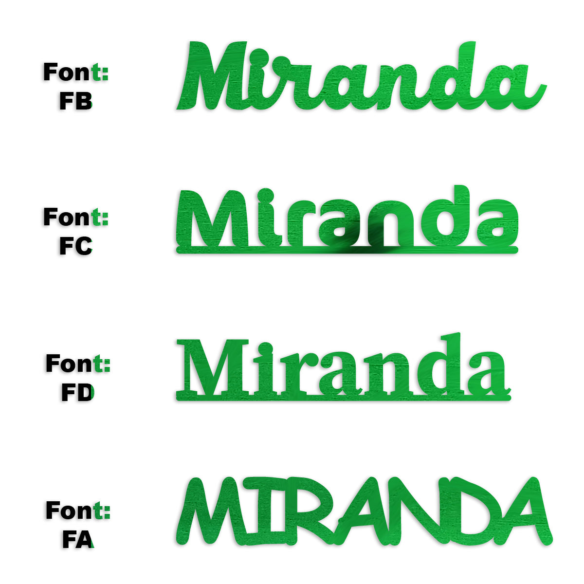 Custom-Fetti Girl - MIRANDA Green