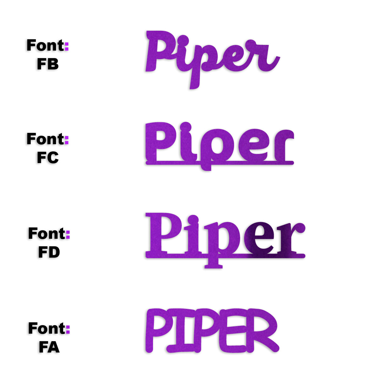 Custom-Fetti Girl - PIPER Purple