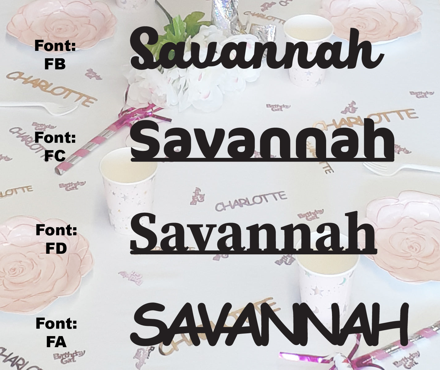 Custom-Fetti Girl - SAVANNAH Black