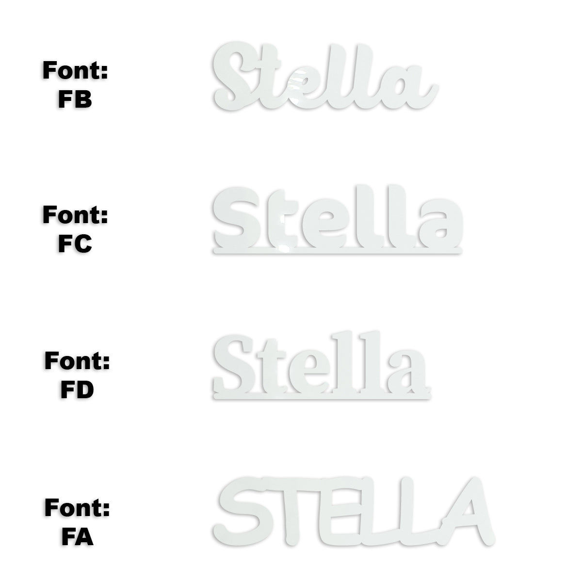 Custom-Fetti Girl - STELLA White