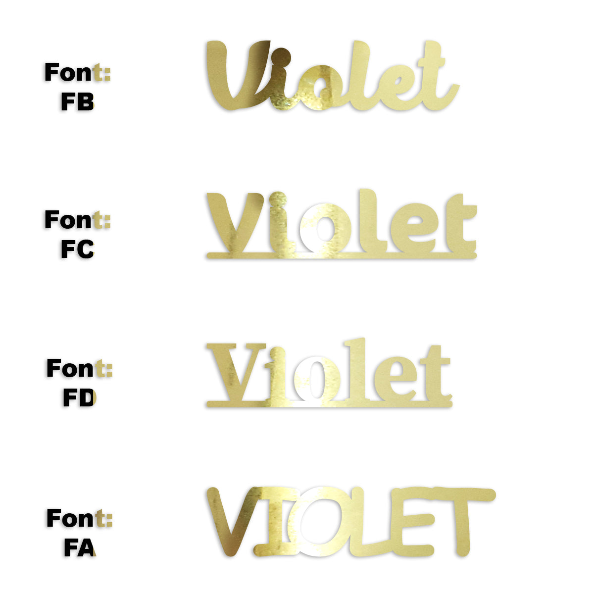 Custom-Fetti Girl - VIOLET Gold