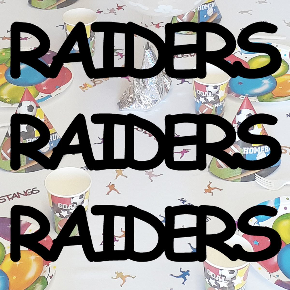 Custom-Fetti Team - RAIDERS Black