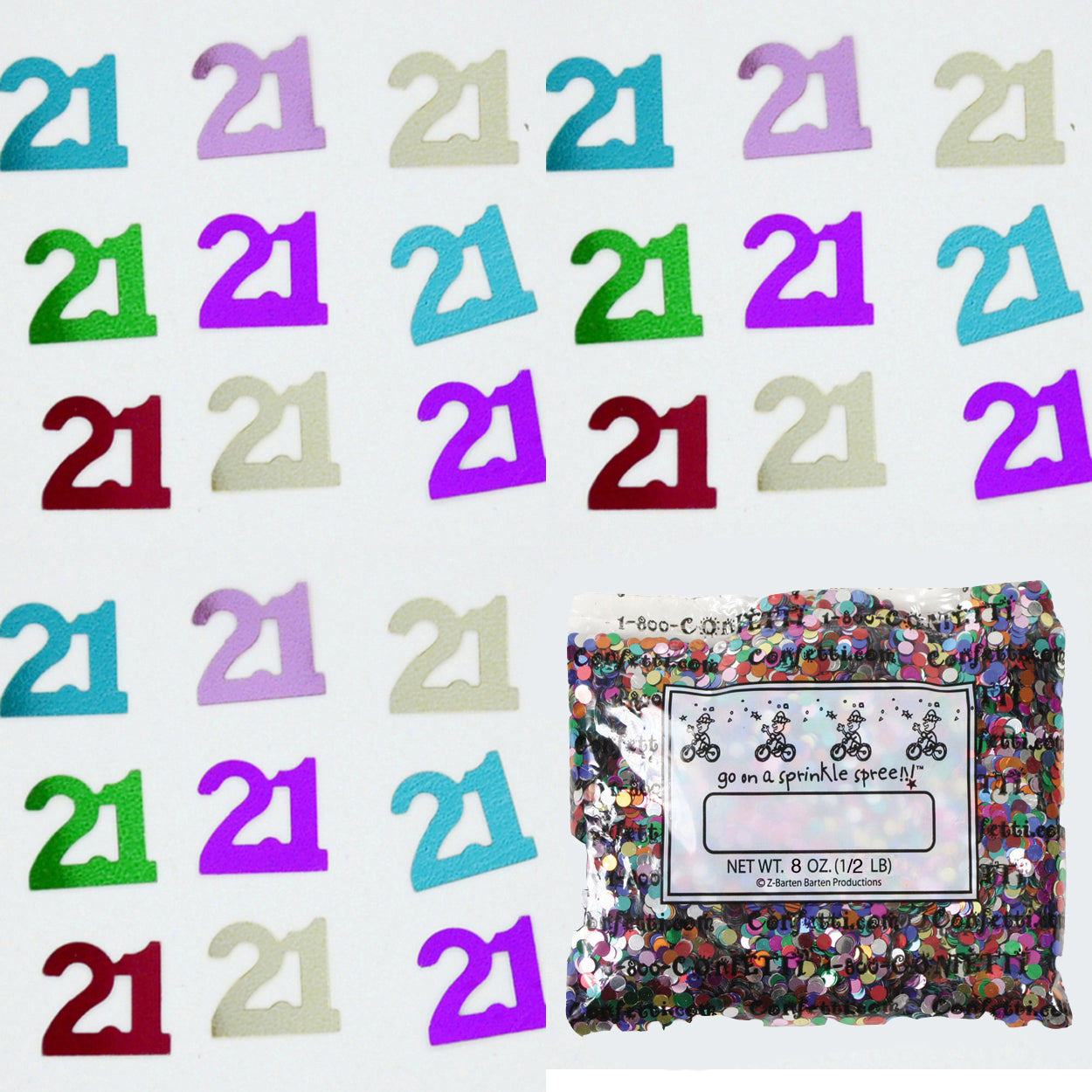 Confetti Number 21 MultiColors 