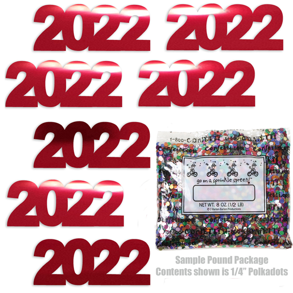 Confetti Year 2022 Red 