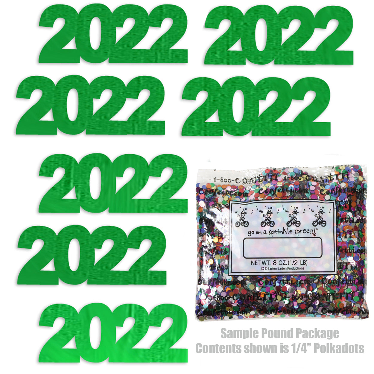 Confetti Year 2022 Green 