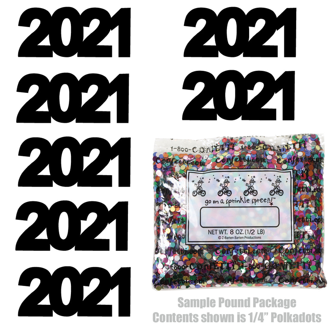 Confetti Year 2021 Black 