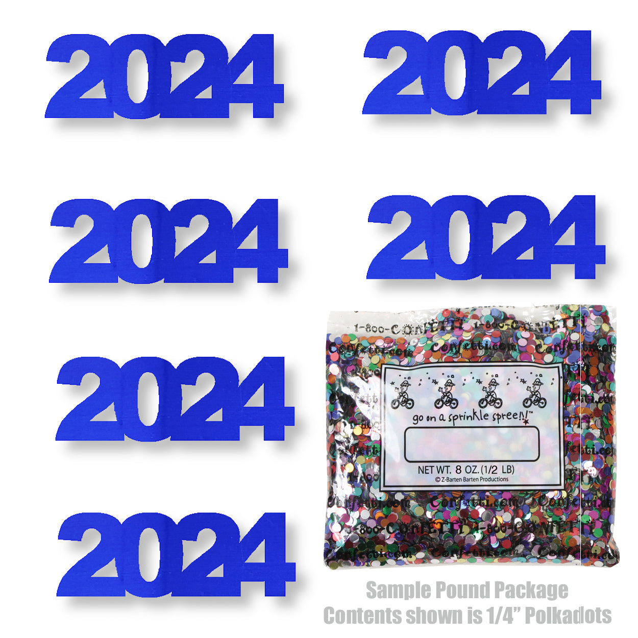 Confetti Year 2024 Blue Royal 