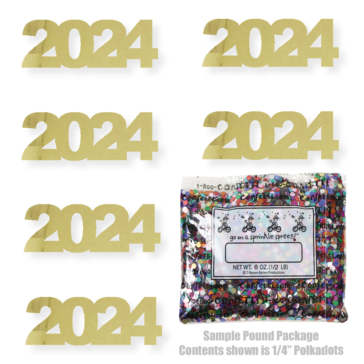 Confetti Year 2024 Gold 