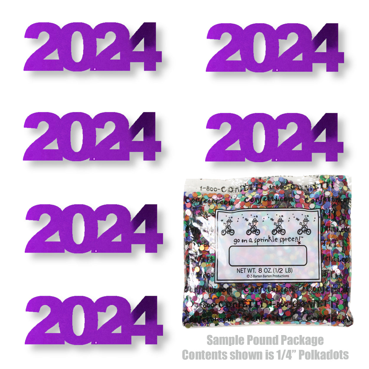 Confetti Year 2024 Purple 