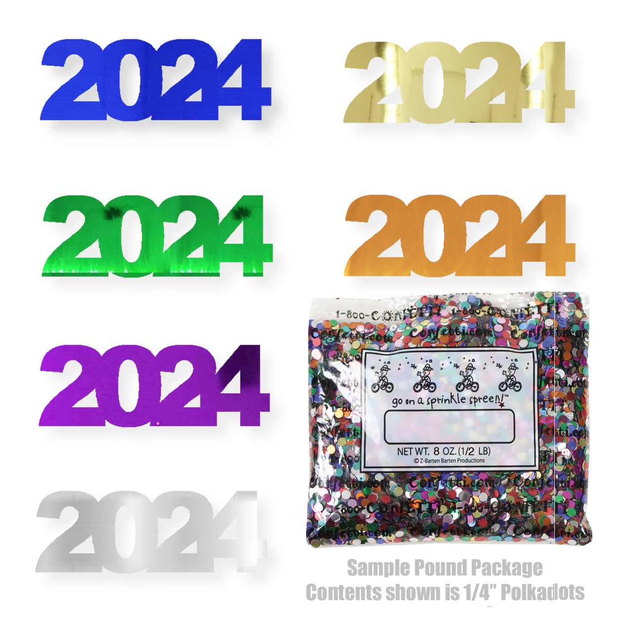 Confetti Year 2024 MultiColors 