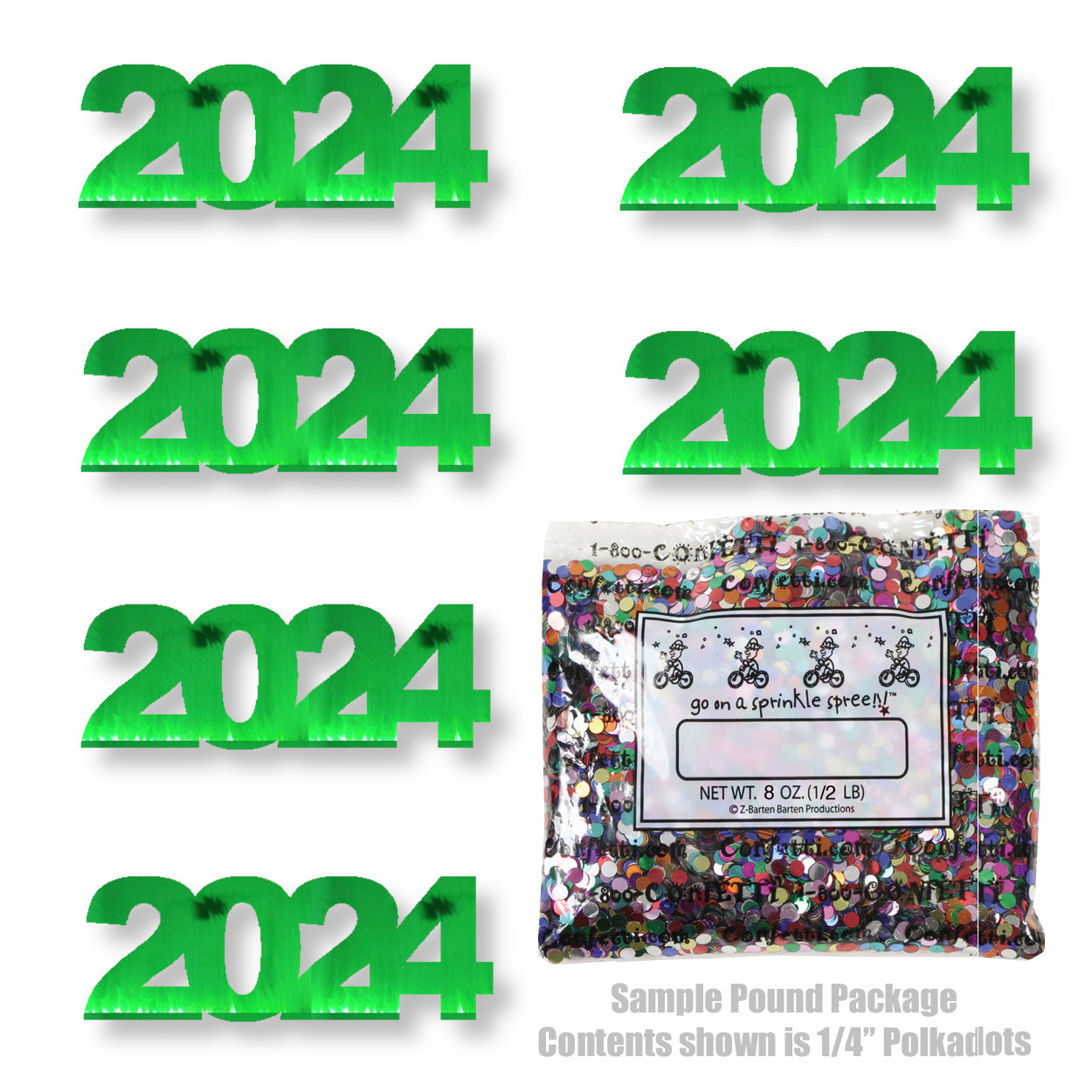 Confetti Year 2024 Green 