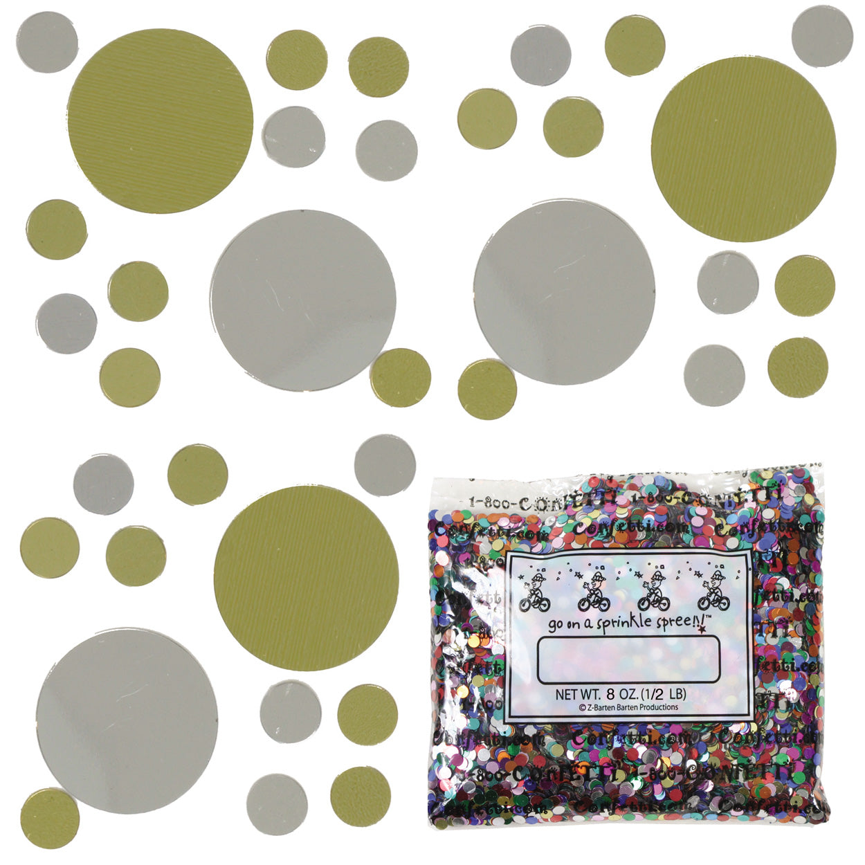 Confetti Circle New Bubbly (3 Sizes) MultiColor 