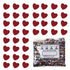 Confetti Heart 1/4" Red 