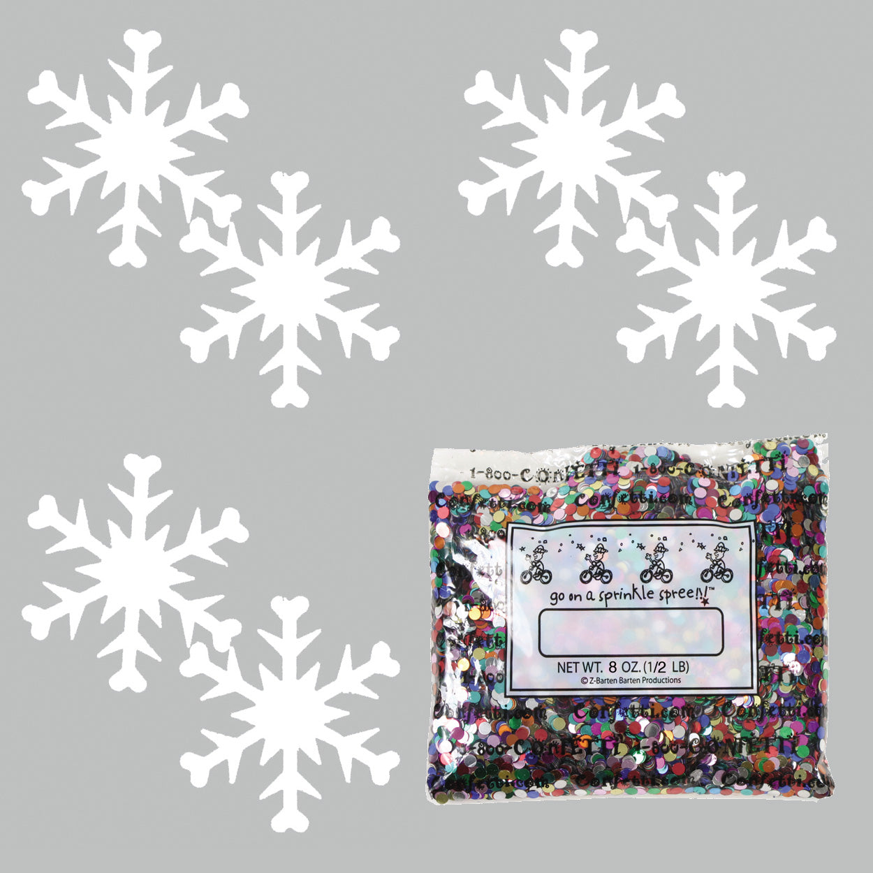 Confetti Snowflake White 