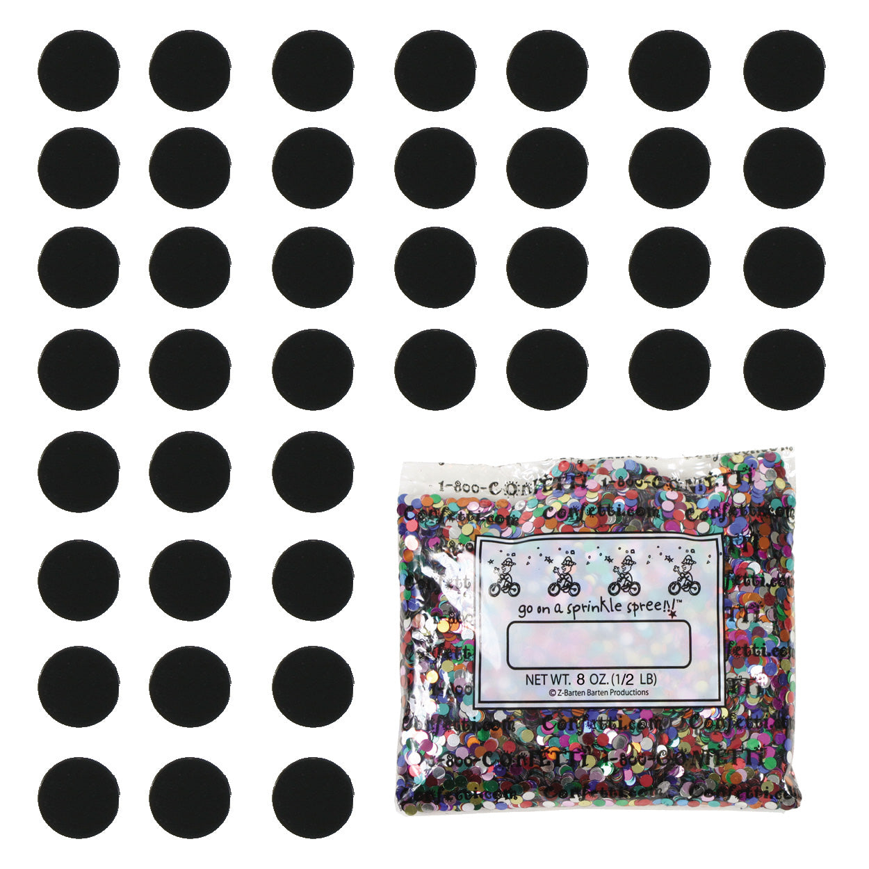 Confetti Circle 1/4" Black 