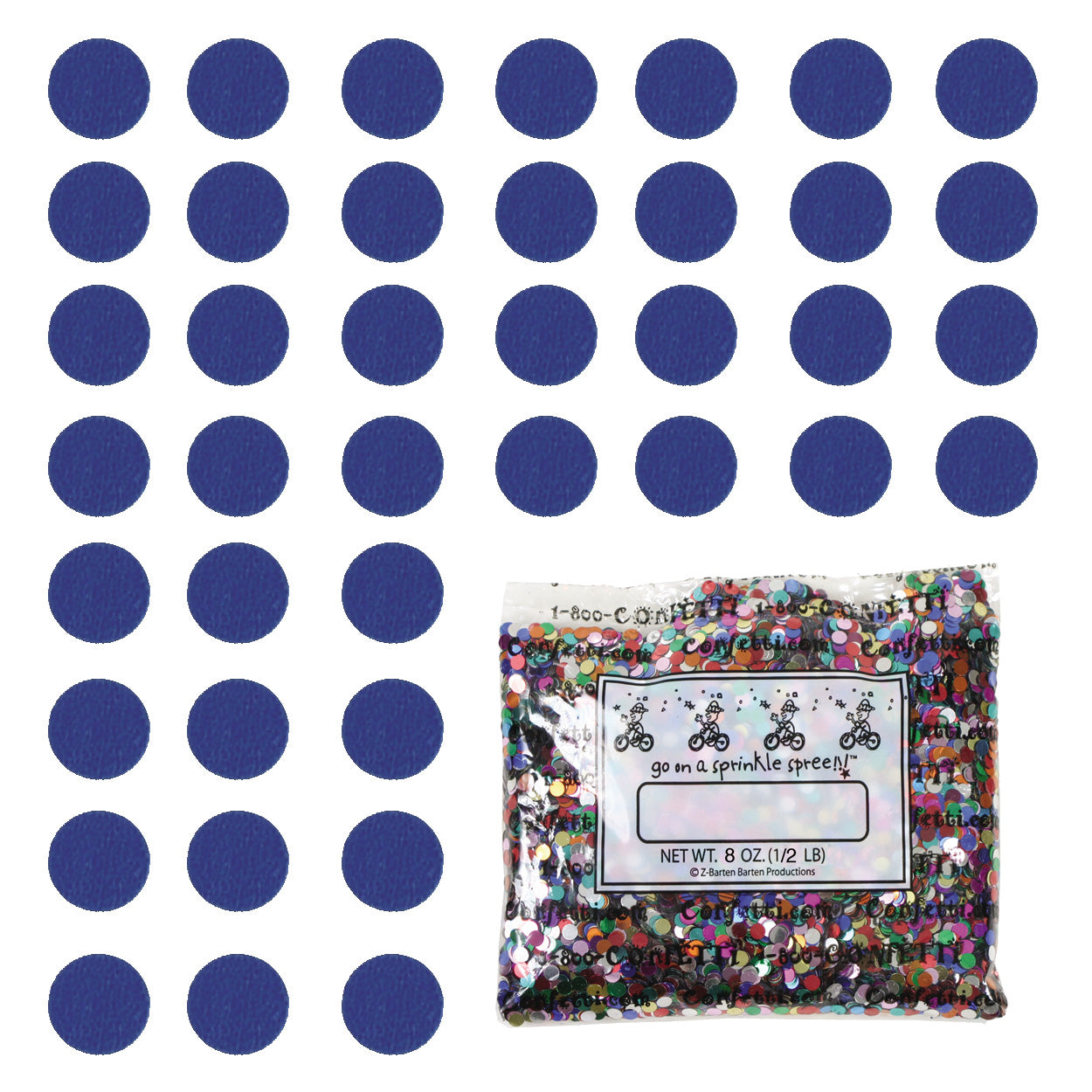 Confetti Circle 1/4" Blue Royal 