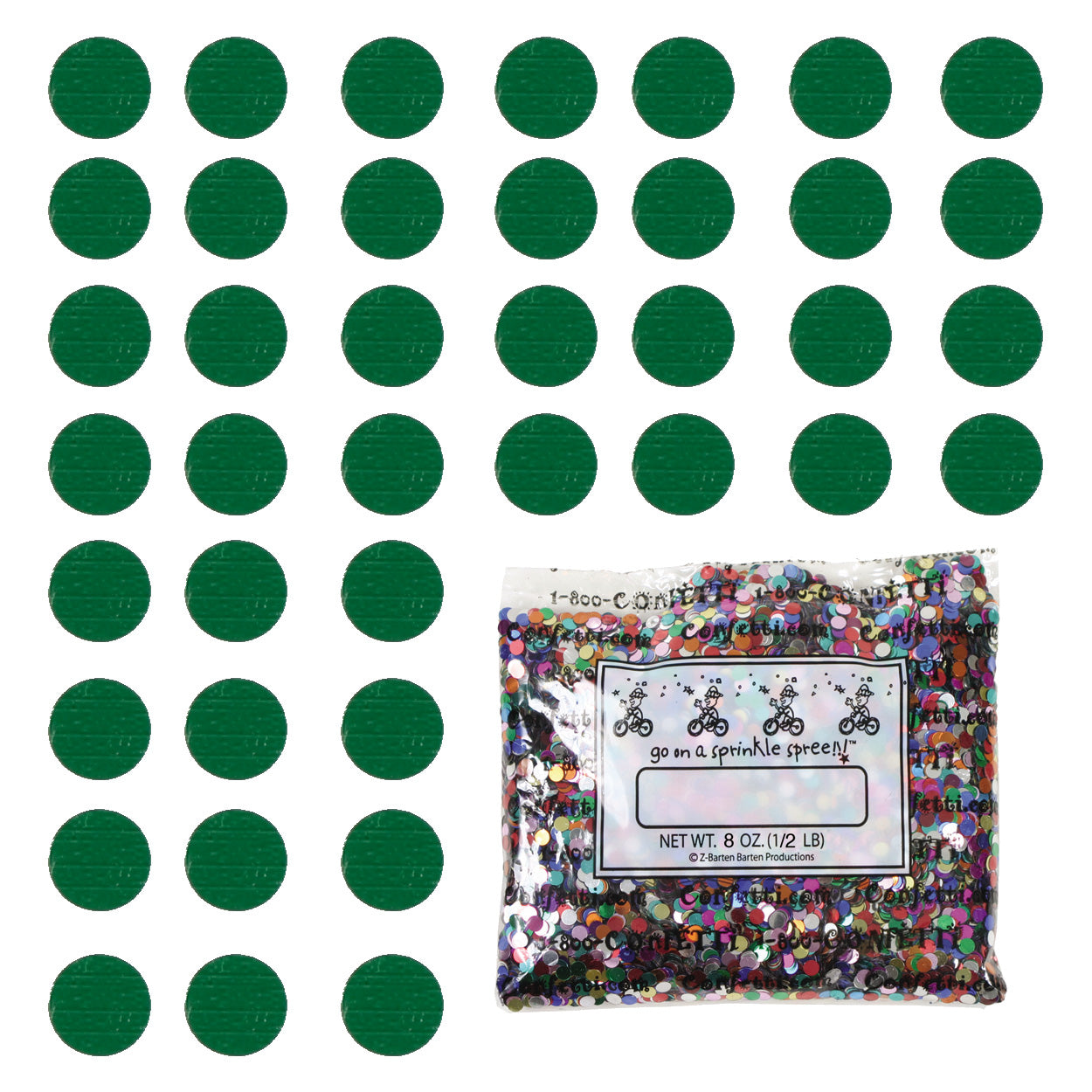 Confetti Circle 1/4" Green 