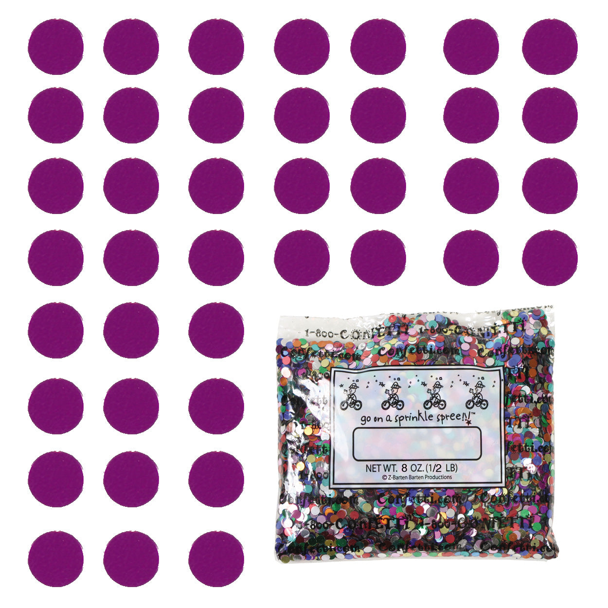 Confetti Circle 1/4" Fuchsia 