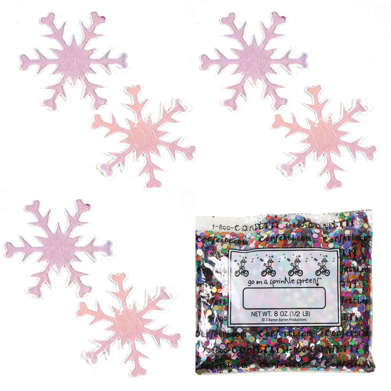 Confetti Snowflake Iridescent 