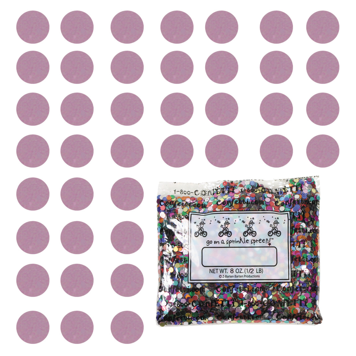 Confetti Circle 1/4" Pink 