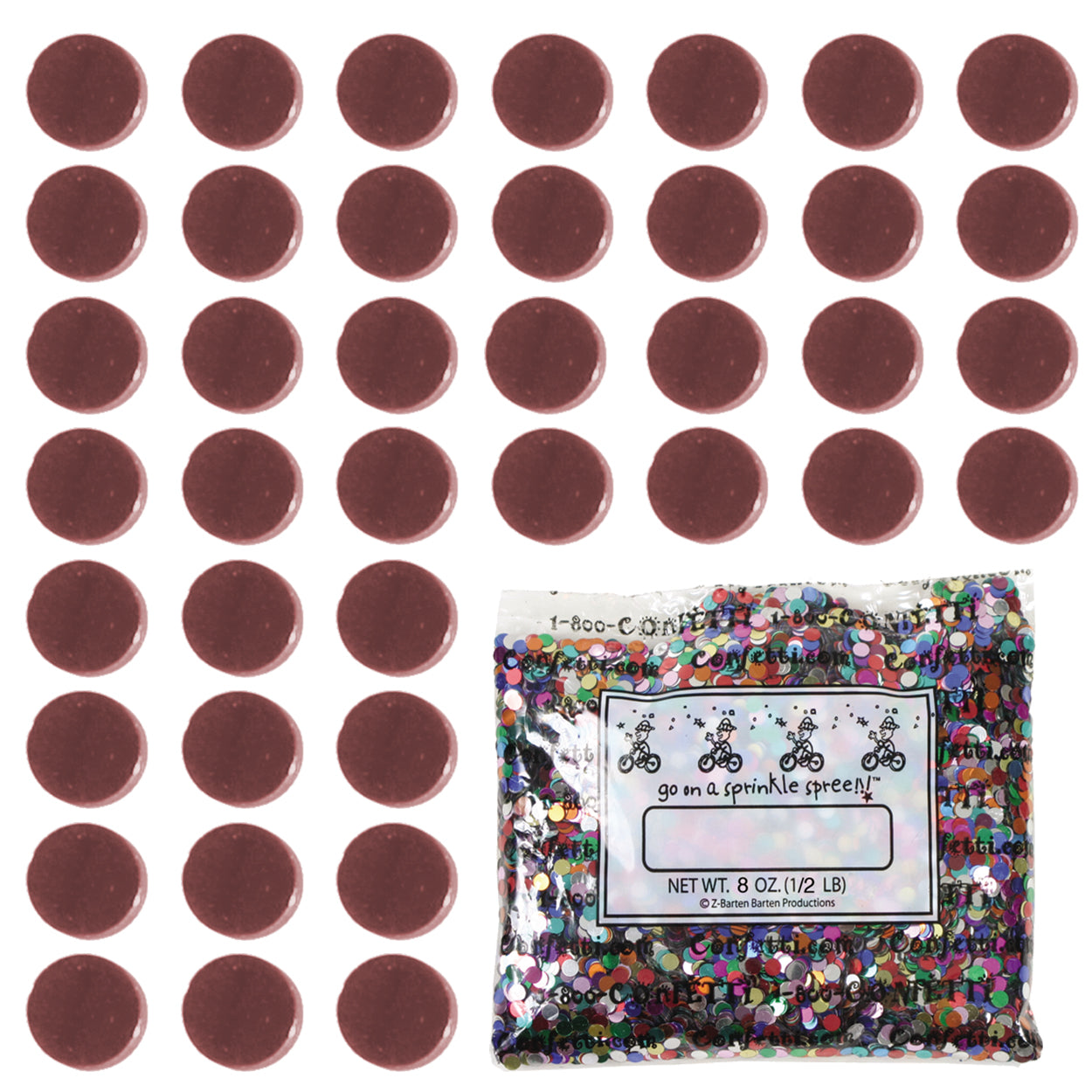 Confetti Circle 1/4" Burgundy 