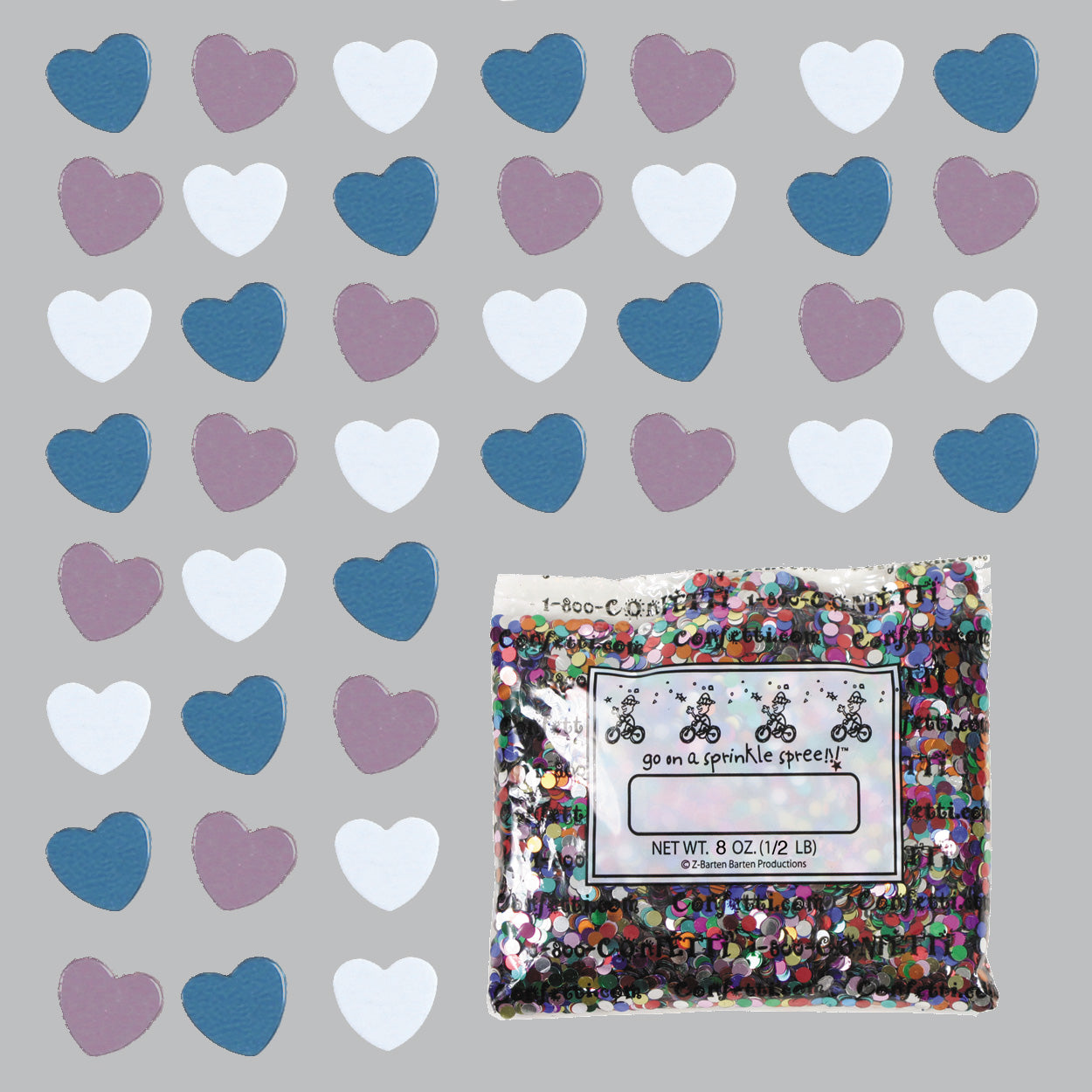 Confetti Heart 1/4" Baby Mix 