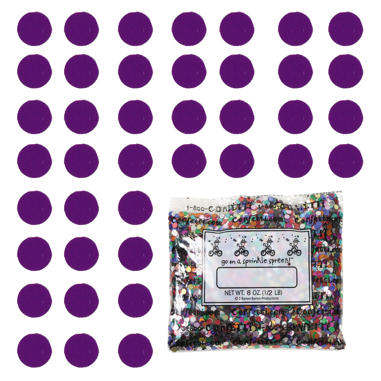 Confetti Circle 1/4" Purple 