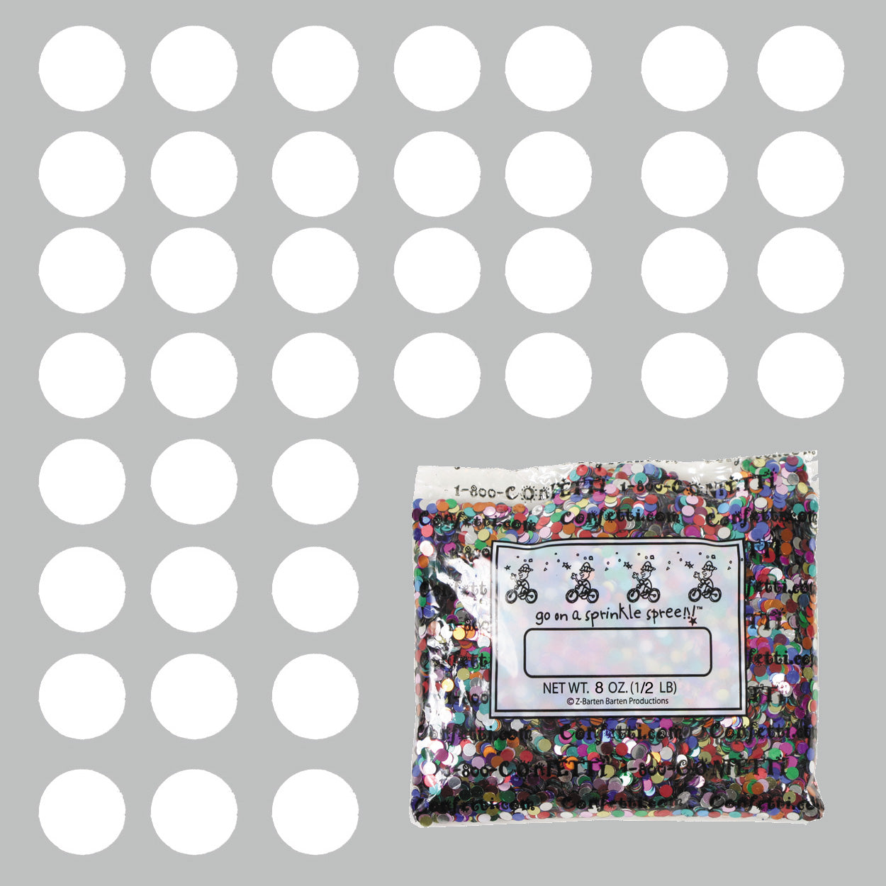 Confetti Circle 1/4" White 