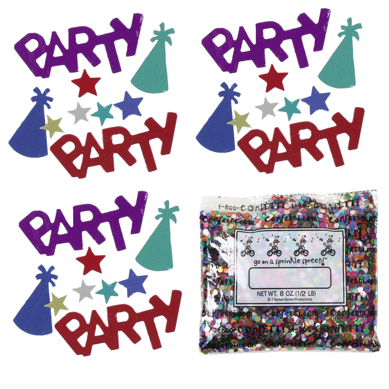 Confetti Mix - Party, Hats, Stars MultiColors