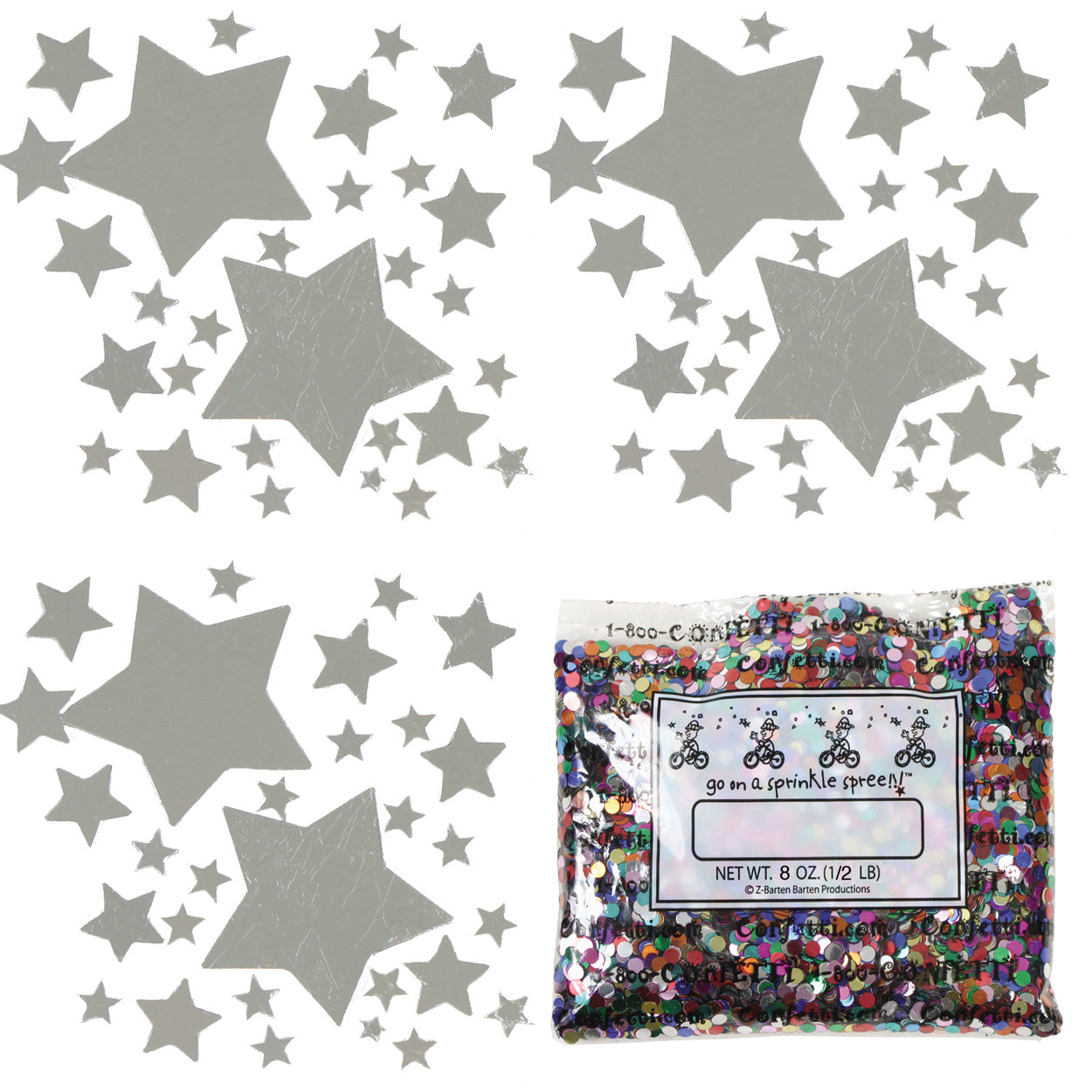 Confetti Mix - Galaxy Stars Silver