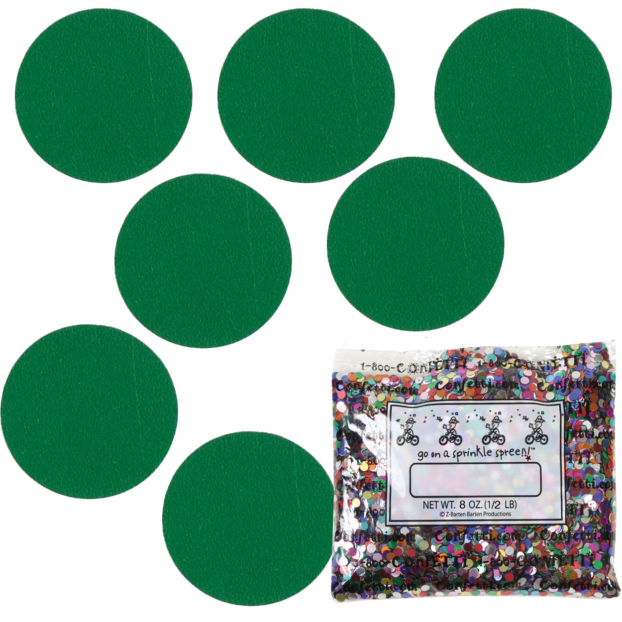 Confetti Circle 3/4" Green 