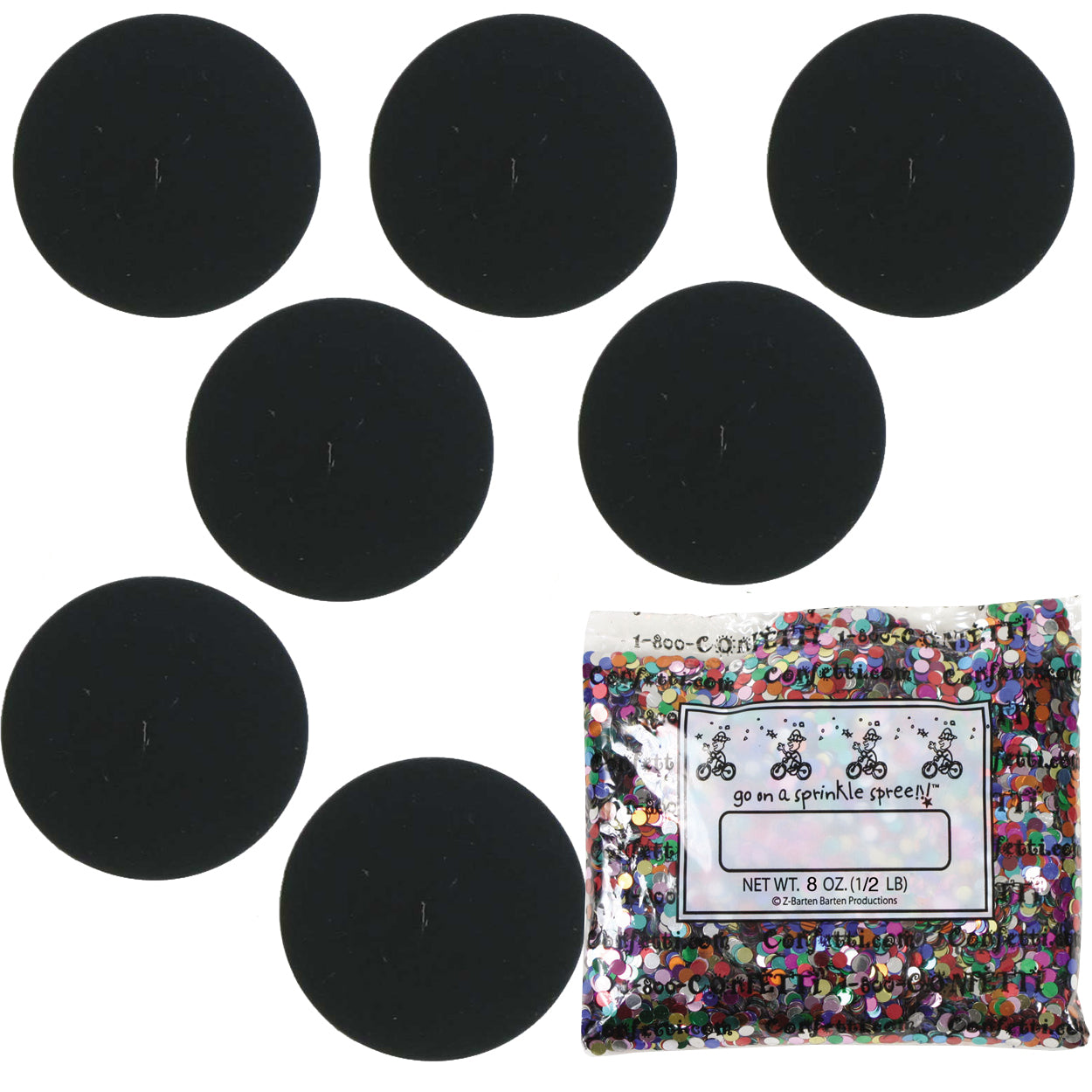 Confetti Circle 3/4" Black 