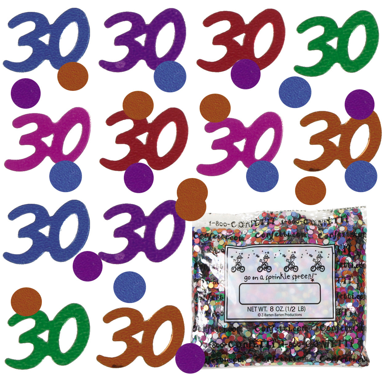 Confetti Mix - 30s & Circles MultiColors