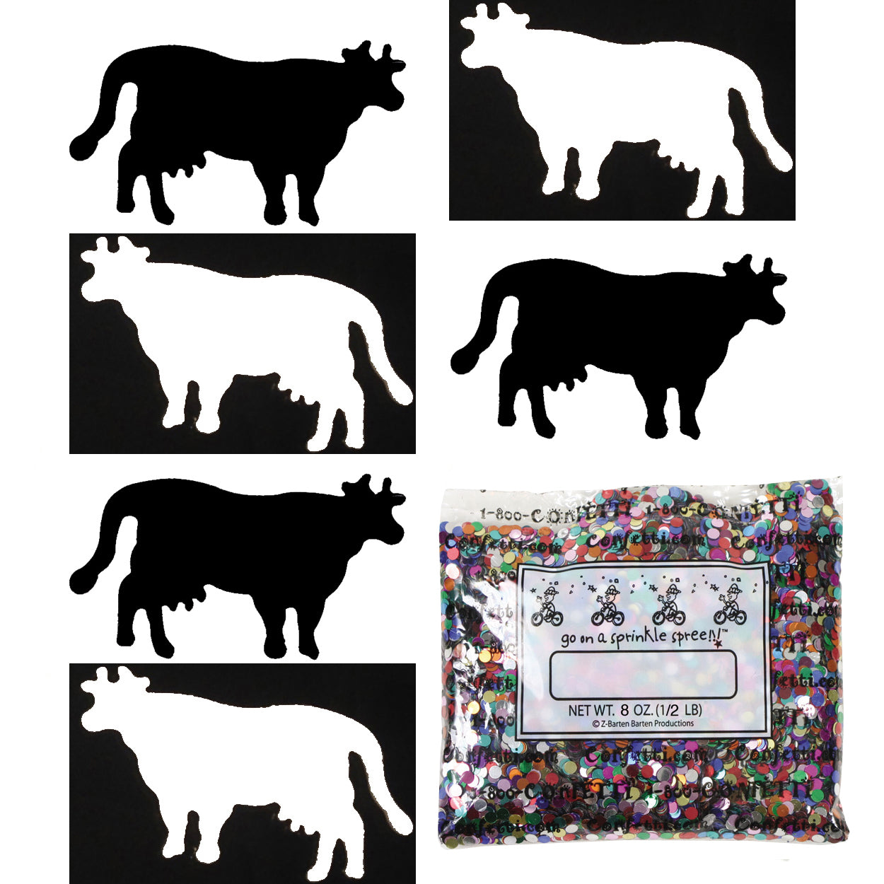 Confetti Cow Black, WhiteÉ