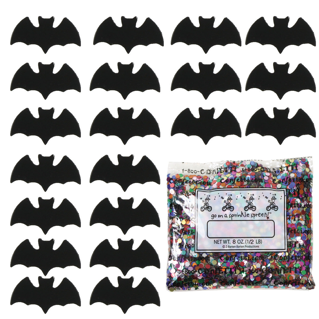 Confetti Bat 1/2" Black 