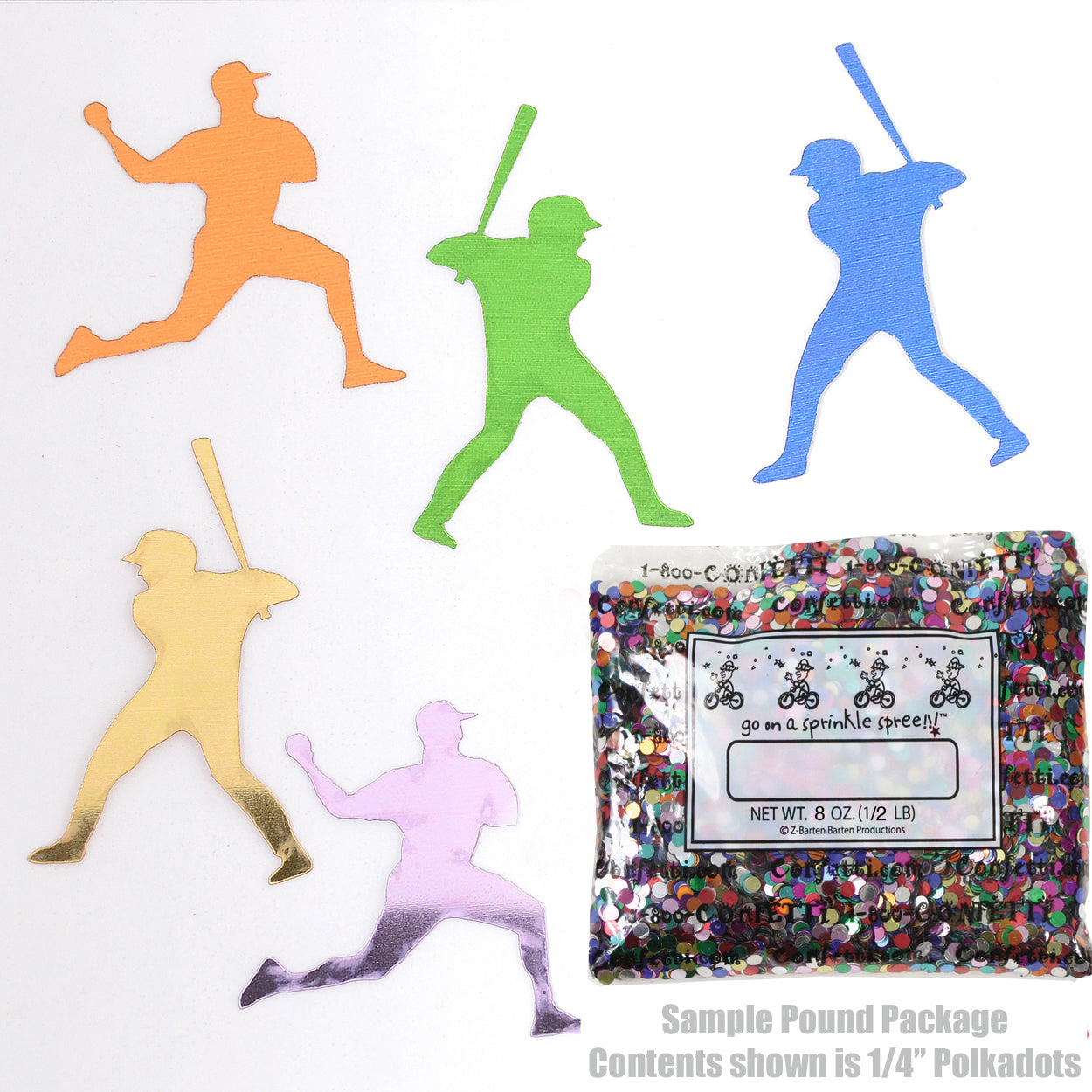 Confetti Baseball Player MultiColors 