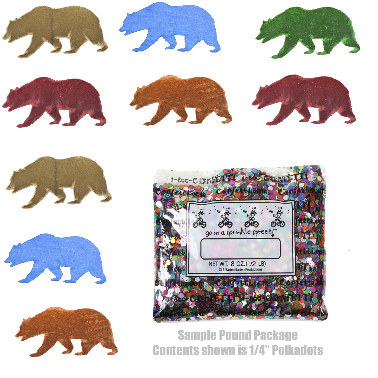 Confetti Grizzly Bear MultiColors 