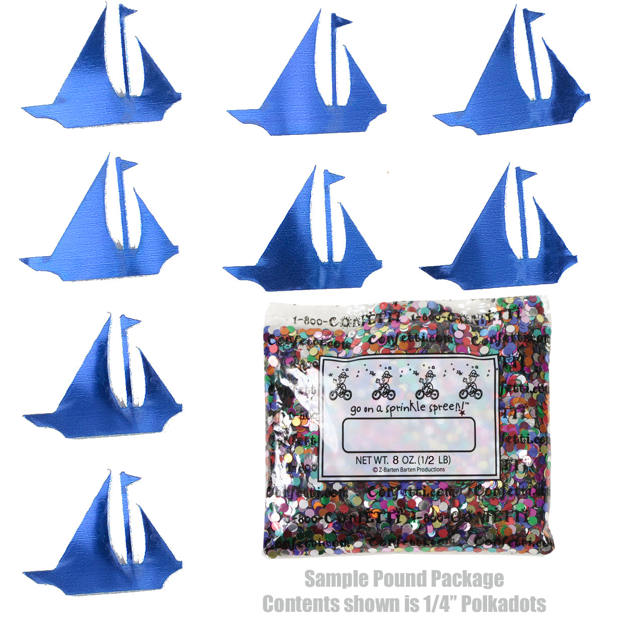 Confetti Sailboat Blue Royal 