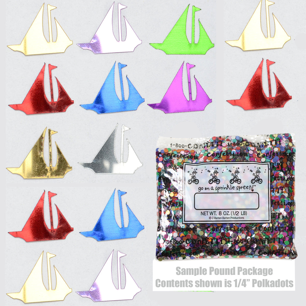 Confetti Sailboat MultiColors 