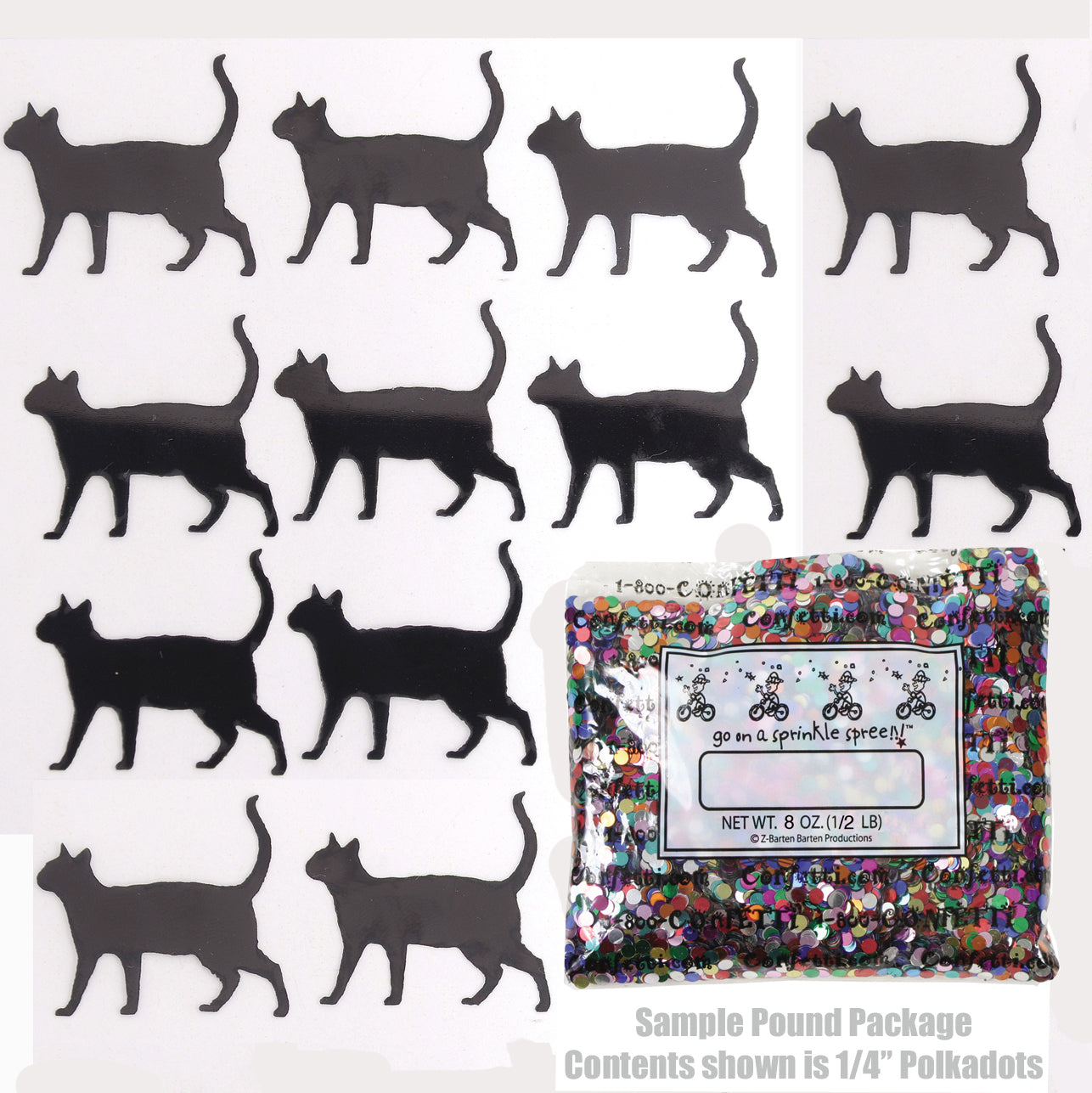 Confetti Cat Black 